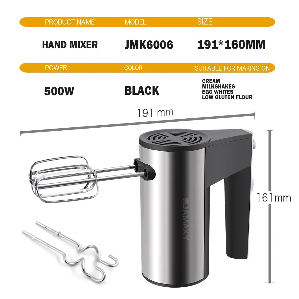 New 3 in 1 Multifunctional Handheld Mixer Household Portable Electric Milk Frother Small Food Processor Cake Baking Dough Mixer