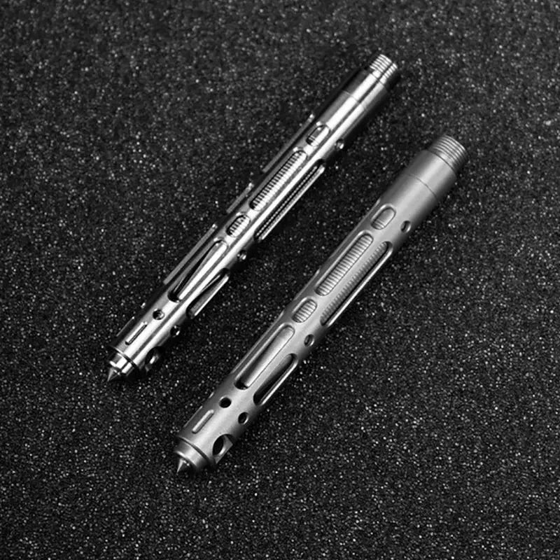 Titanium TC4 Tactical Pen Self Defense Outdoor Tool Keychain Portable Pocket Business Writing Pen Broken Window Tools wepons
