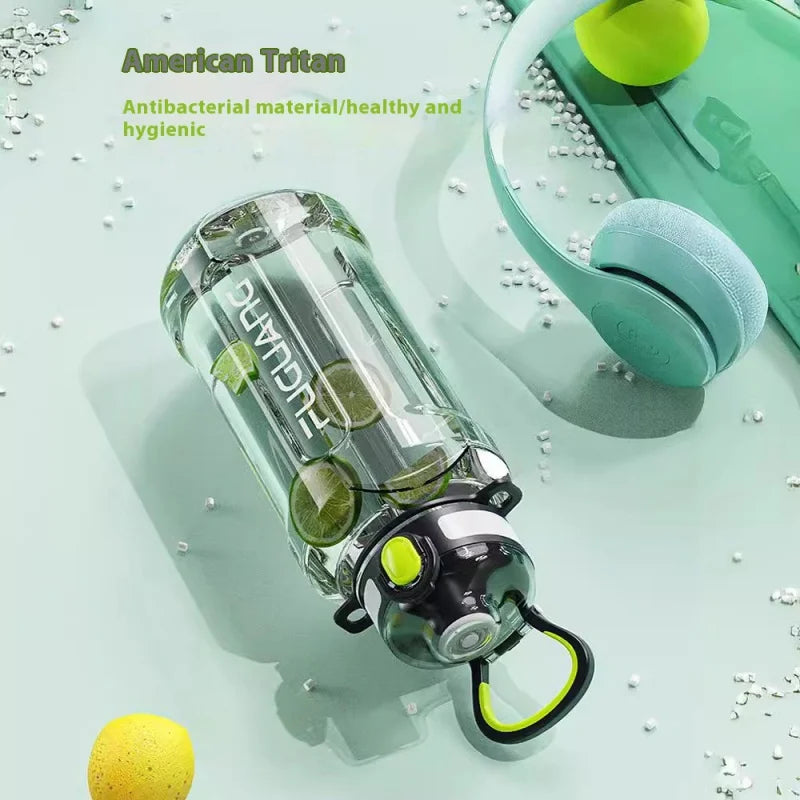 Large-Capacity Water Cup Men's Portable Tritan Plastic Water Bottle Summer High Temperature Resistant Fitness Exercise the Bottl