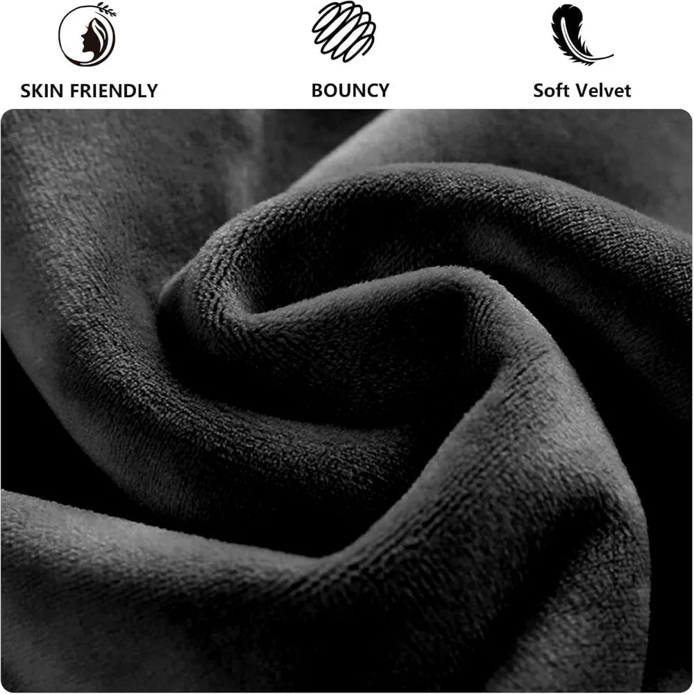 HOMBCK Full Size Bed Frame, Black Velvet Upholstered Bed Frame with Diamond Tufted Headboard and Footboard, Vertical Channel Tuf