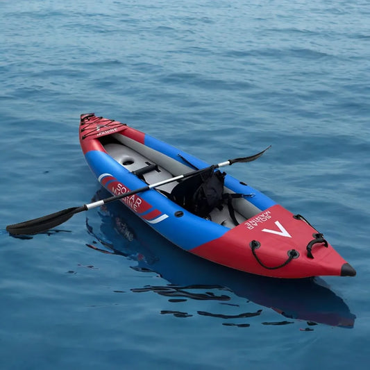 Solarmarine Inflatable Double Brushed Kayak, Competition Canoe, Folding Rafting Kayaks, Recreational Paddleboard, Fishing Dinghy