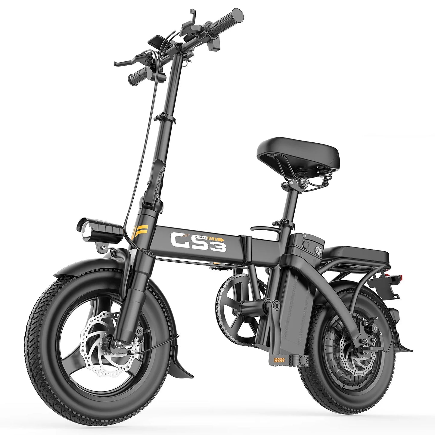 UPlee GS3 14-inch electric bike easy to fold adult commuter electric bike, 500W motor, removable battery, 20-mile maximum range