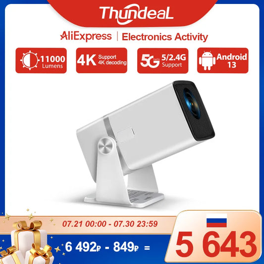 ThundeaL HD Mini Projector TD90 PK TD80W 1080P WiFi Android TD80 Projector Home Theater Cinema 3D Phone Video Movie Proyector