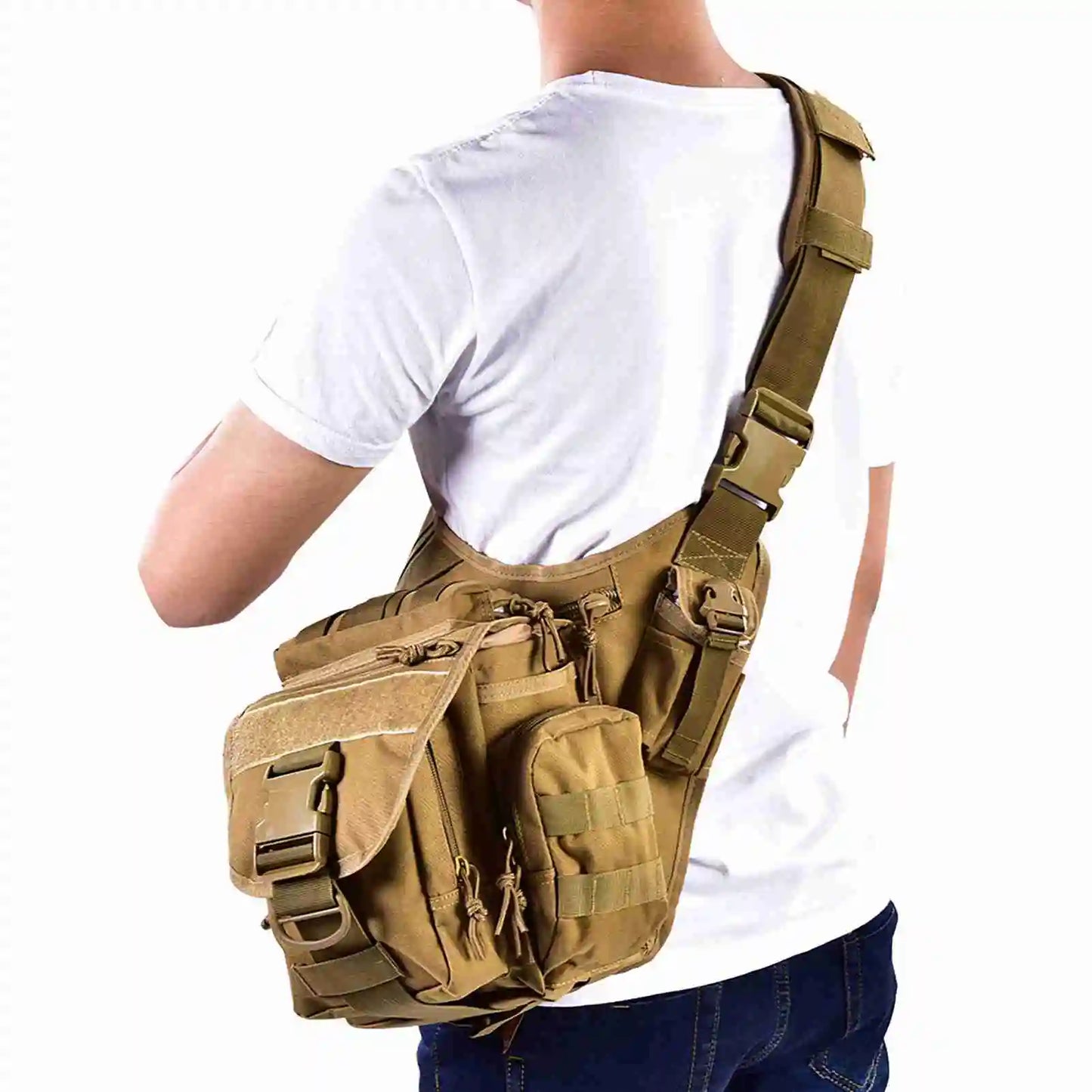 Men Military Chest Shoulder Bag Pack for Travel Hiking Outdoor Equipment Chest Bag Military Chest Bag Chest Pack