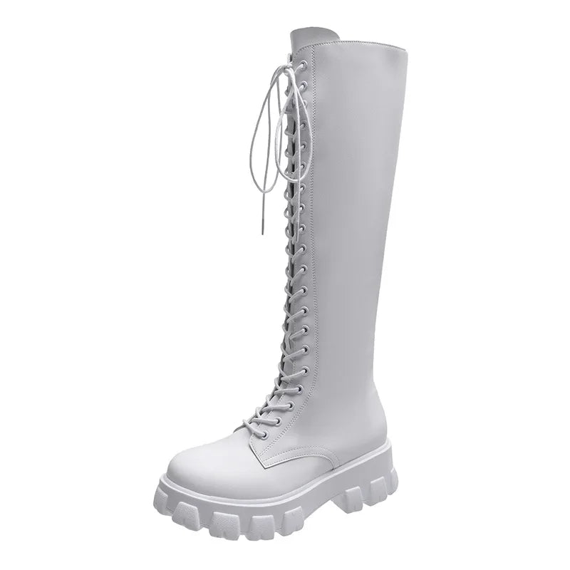 High Boots for Women 2025 New Women's Boots Fashion Womens Casual Shoes Wear-resistant Non-slip Women Platform Shoes Botas Mujer