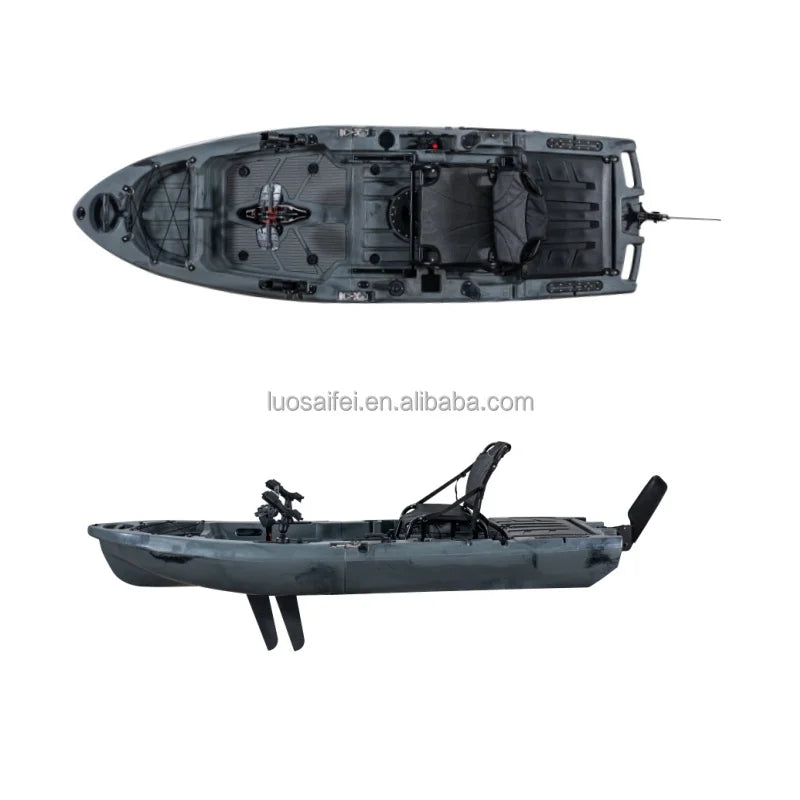 Modular Fishing Kayak Splicing Kayaks Two Section Pedal Drive Kayak for Water Sports