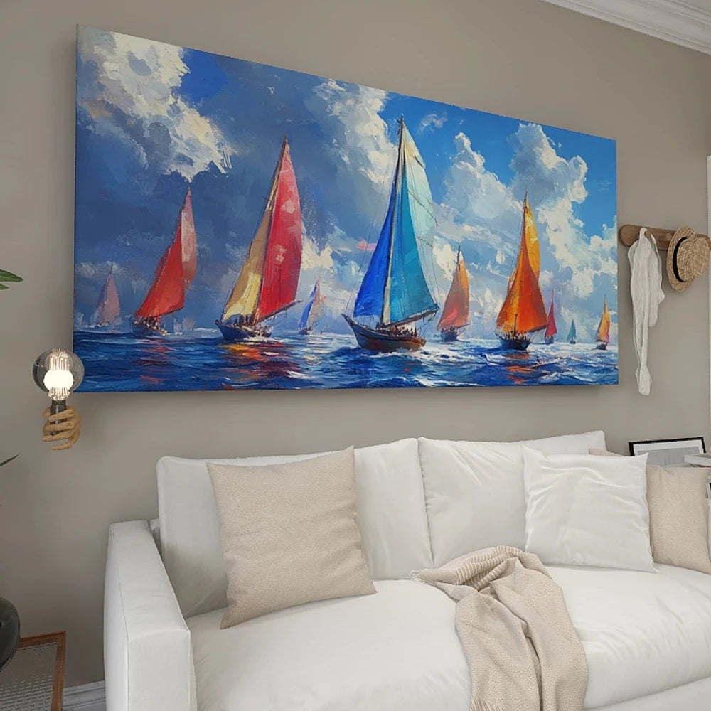 1.5-Inch Thick Pine Solid Wood Frame, Canvas Wall Art, Birthday Gift Art Wall Painting, Bedroom, Office, Living Room
