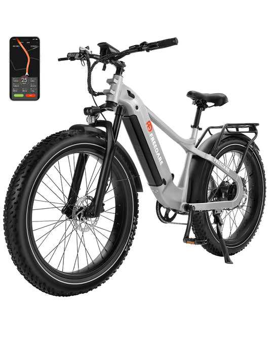 Smart Electric Bikes for Adults e dirt bike 1000W Peak,28MPH 100Miles,20AH, 26" Step-Thru Ebikes Hydraulic Brake Mountain Ebike