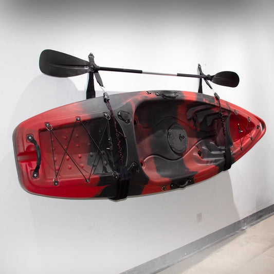 2M One Person Plastic Kayak Single Seating Small Fishing Boat Rowing Canoe with Paddle Can Install Motor