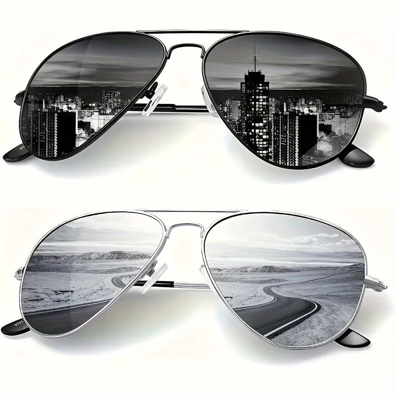 Luxury Metal Sunglasses Men Women Fashion Sun Glasses Anti Glare Sun Shades Glasses For Driving Beach Travel Fishing