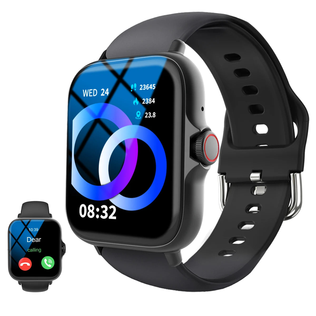 Smart watch, can answer and make calls, message reminder, multiple APP reminders, suitable for men and women, custom wallpaper