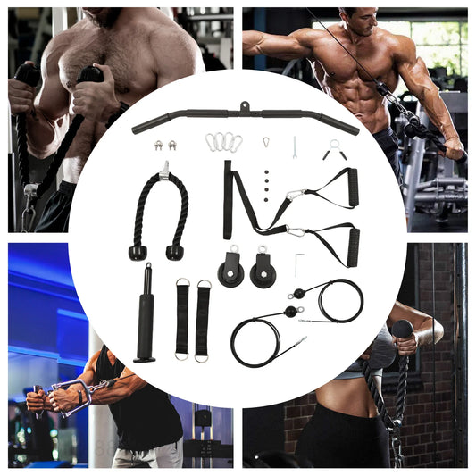 Cable Weight Pulley System for Home Gym Pulley System Gym with Safety Ropes Unisex-Adult Fitness Strength Training Equipment