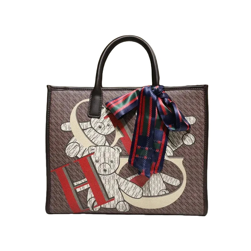 CH-Large Capacity Handbag for Women High-quality Square Shoulder Bag VersatileDaily Travel New Shopping Bag