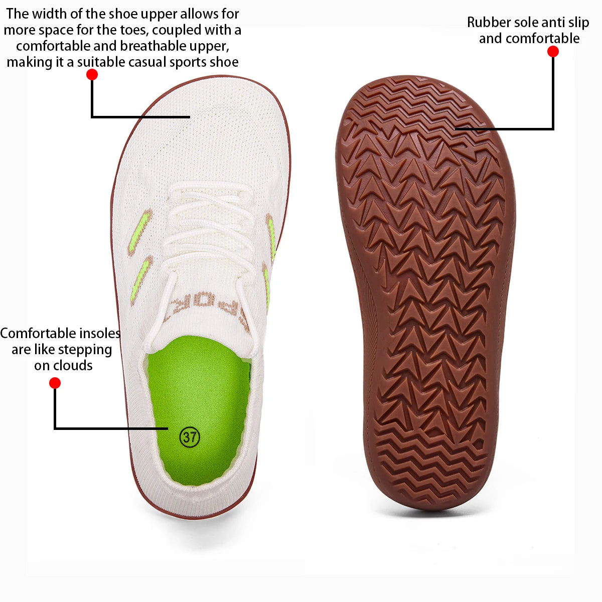 Women Wide Toe Barefoot Shoes For Men Women Outdoor Trail Running Minimalist Walking Shoes Lightweight And Breathable