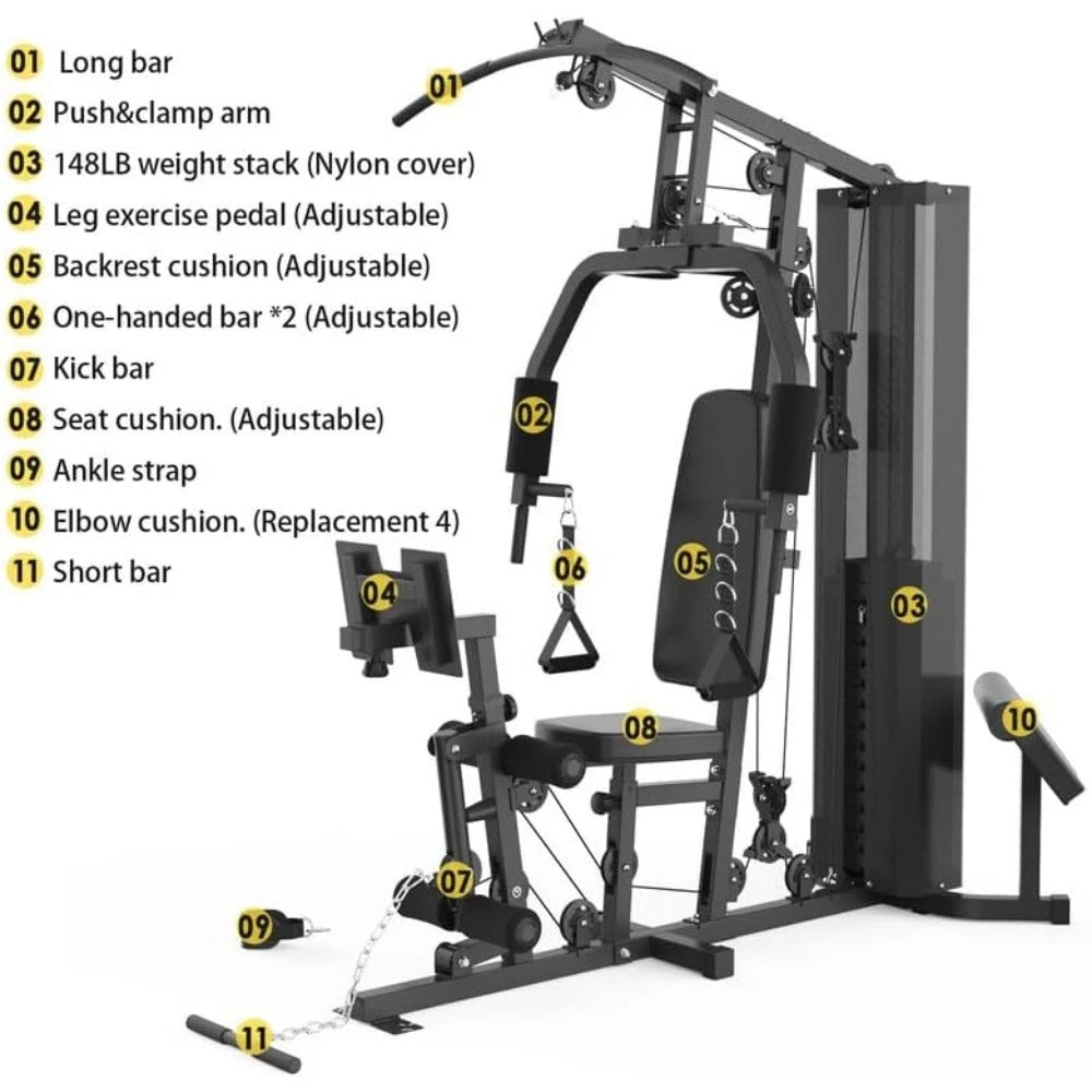 Integrated Fitness Equipments Home Gym Multifunctional Full Body Workout Equipment for Home Exercise Fitness