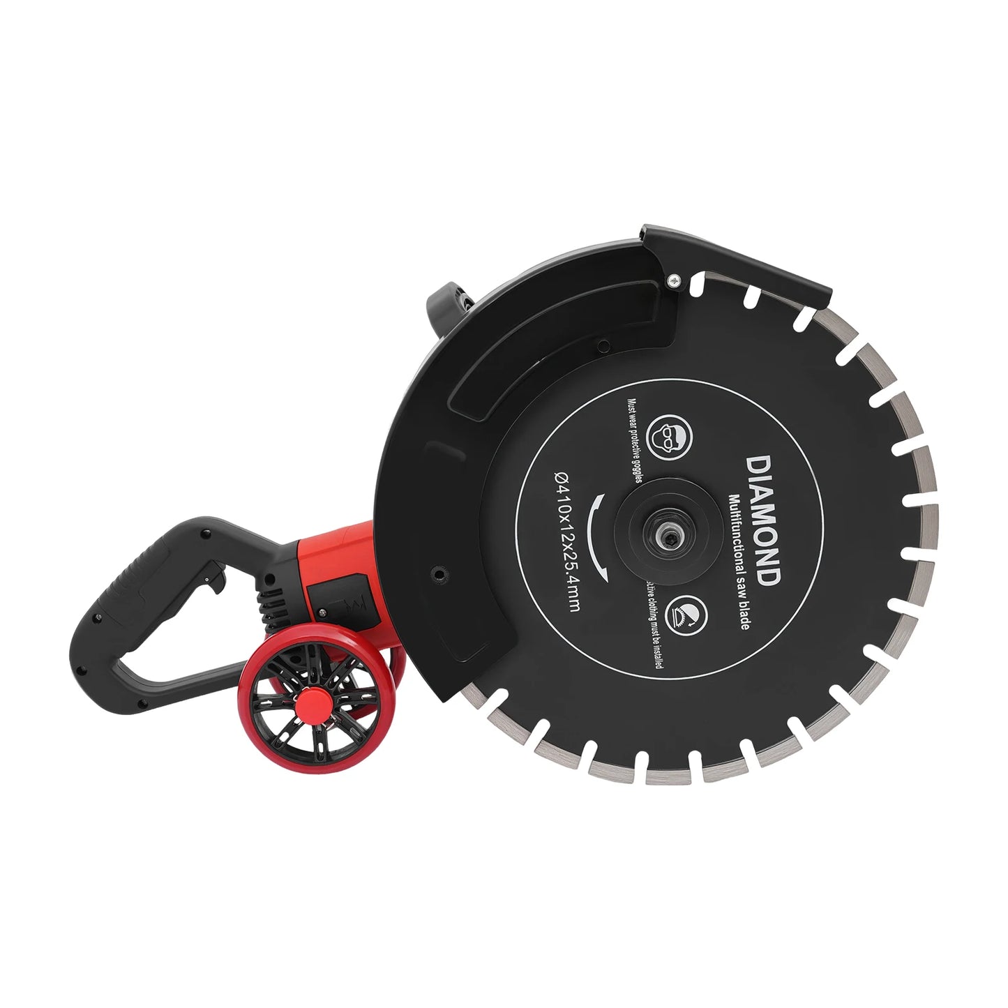 4000W Electric Concrete Saw, Concrete Cutter Saw, Circular Saw with 410mm Saw Blade and Rolling Pulley, for Concrete Stone Brick