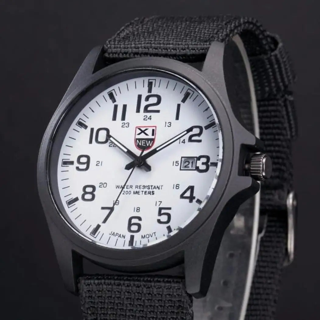 Outdoor Mens Date Stainless Steel Military Sports Analog Quartz Army Wrist Watch relogio masculino watch men часы мужские 2023