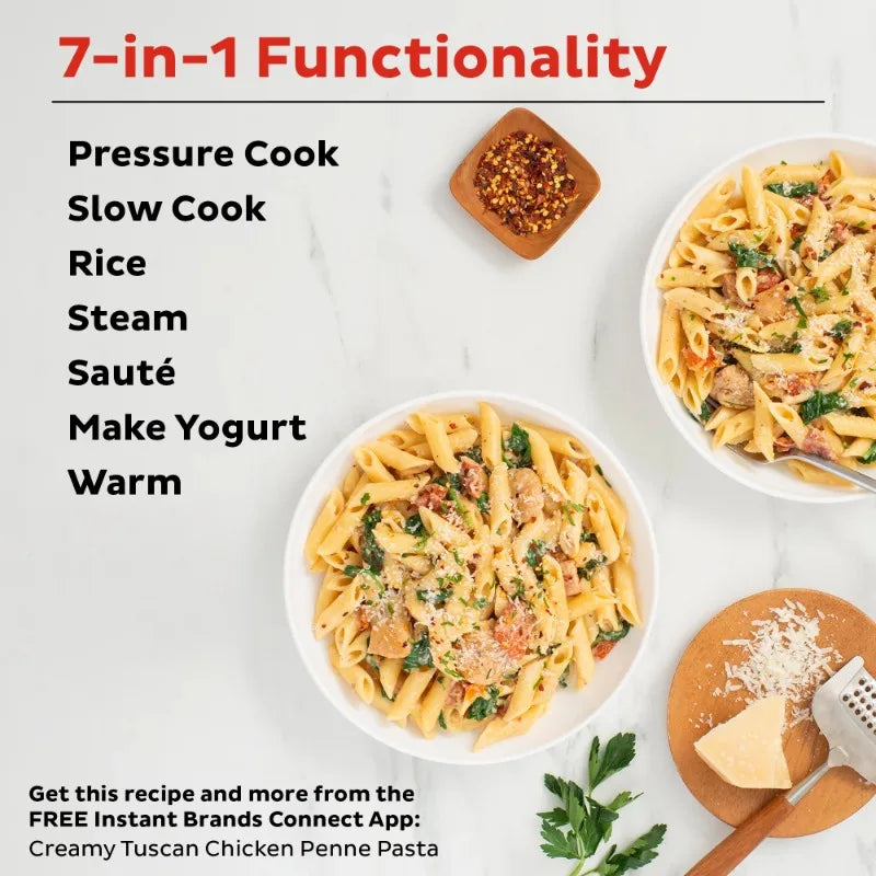 Instant Pot Duo 6-Quart 7-in-1 Electric Pressure Cooker, Slow Cooker, Rice Cooker,Steamer, Sauté, Yogurt Maker,Warmer&Sterilizer