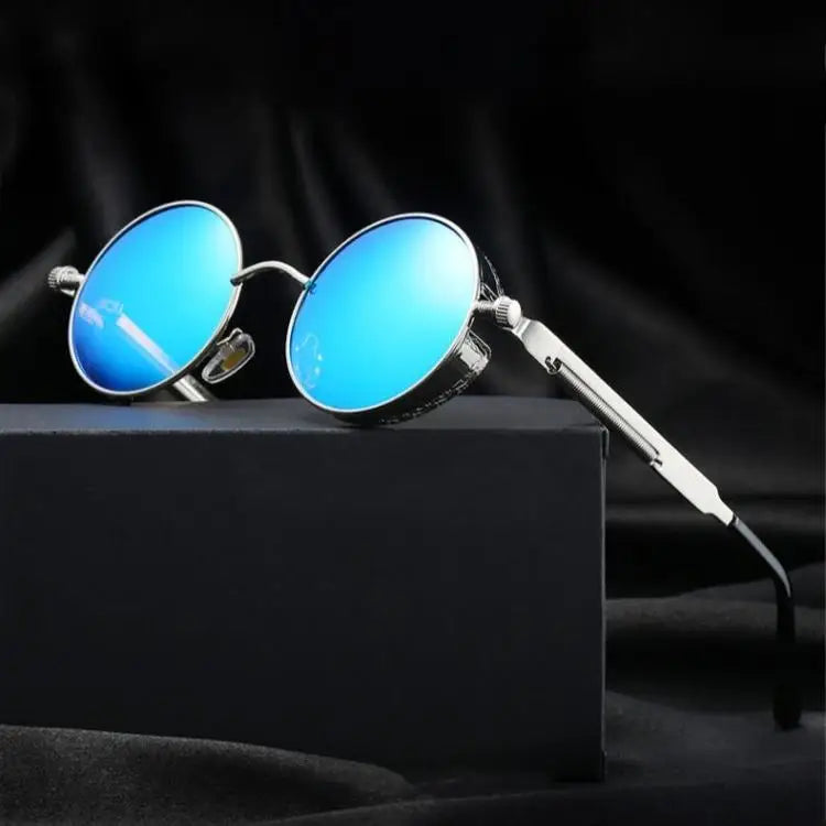 Metal Steampunk Sunglasses Men Women Fashion Round Glasses Brand Designer Vintage Sun Glasses High Quality Oculos de sol