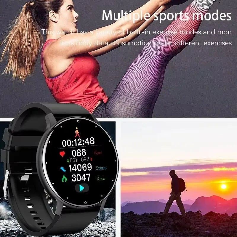 LIGE 2025 New Smart Watch Men Full Touch Screen Sport Fitness Watch IP67 Waterproof Bluetooth For Android ios smartwatch Men+box
