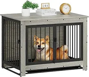 Dog Crate Furniture, Dog Crate End Table for Small and Medium Dogs,Wooden Cage Kennel Furniture Indoor，29.5"L x 22.8"W x 26.0"H