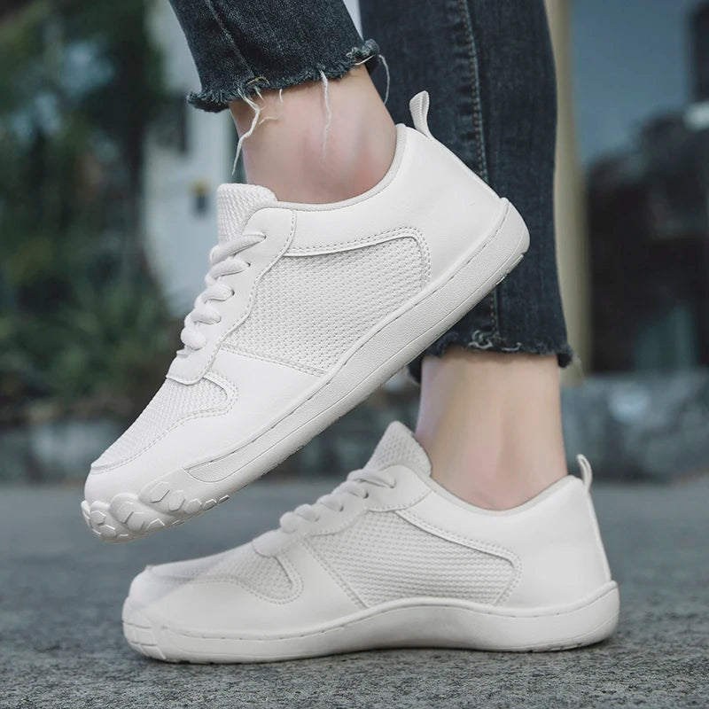 New Fashion Wide Barefoot Flats Shoes for Women Anti-slip Casual Sneakers Soft Sole Toe Minimalist Walking Shoe Female Size 36