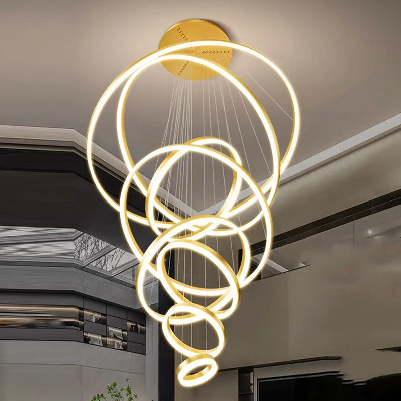 Nordic home decoration, stair chandelier, living room and dining room Pendant lights, ceiling light, indoor lighting