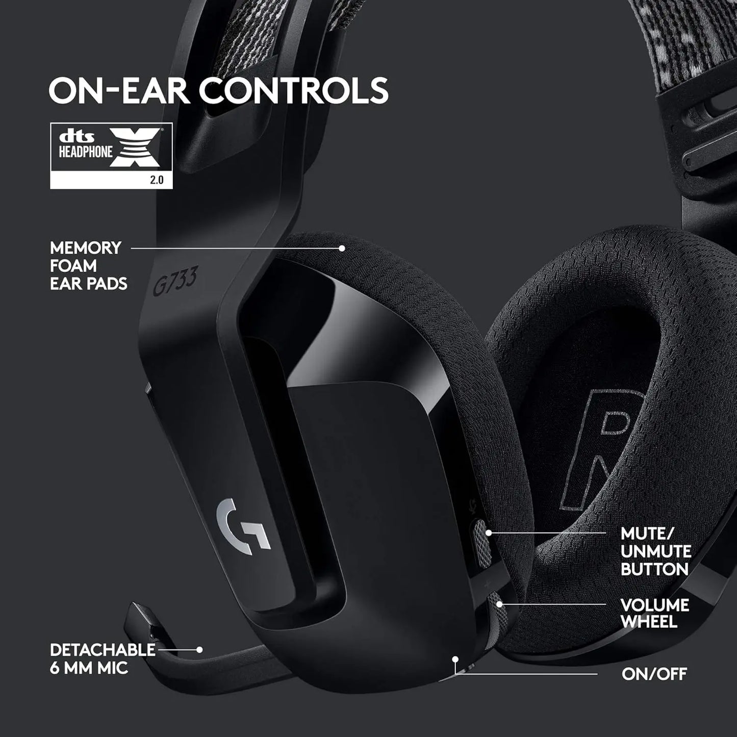 Wireless Gaming Headset with RGB Lights, Suspension Headband, Clear Mic, Pro Audio – Black, Compatible with PC, PS5, PS4, Switch