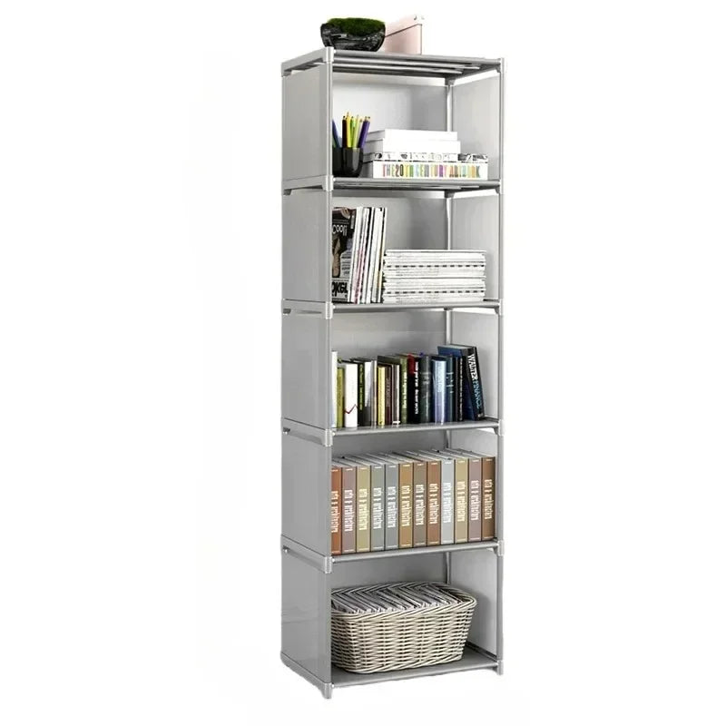 Simple Bookshelf Storage Rack Floor Standing Desk Bookshelf Simple Modern Student Storage Rack Storage Combination Cabinet