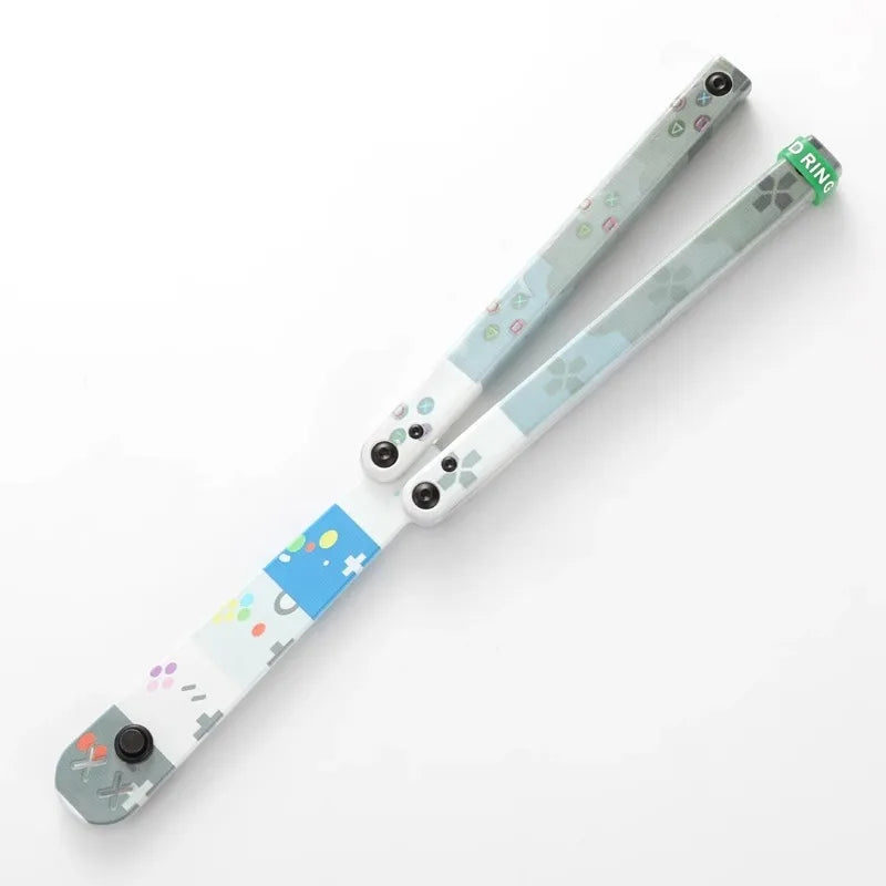 Hunting Accessories Trainer ABS Handle with Bushing Structure Butterfly Knife Training Butterfly Handshake Knife Prop