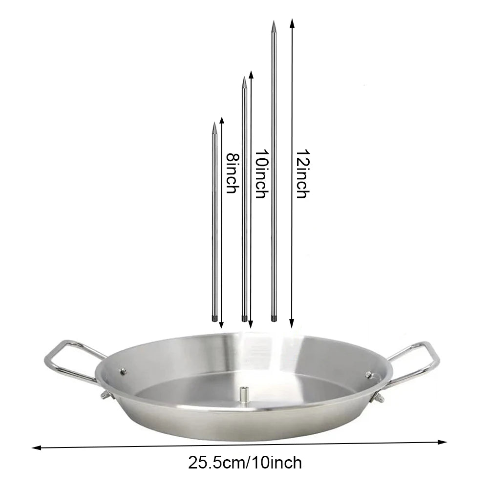 Vertical Meat Skewer Grill with Removable Spikes Stainless Steel Vertical Skewer Grilling Rack for Oven Kebabs BBQ Dishes