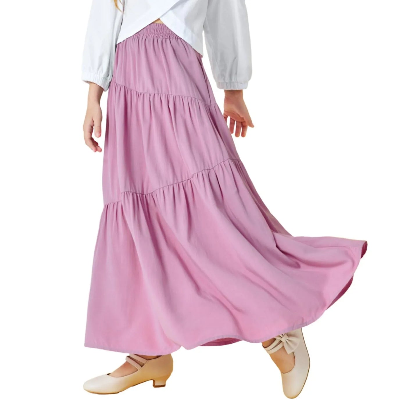 Girls Skirts Autumn New Childrens Clothing Korean Style Baby Girls Ruffled Jacquard Skirt Casual Simple and Daily