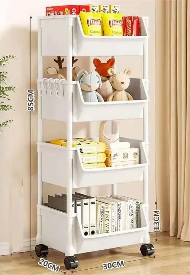 Kitchen Storage Trolley Bookshelf Slit Storage Cabinet Bathroom Living Room Home Organizer Rack Kitchen Corner Narrow