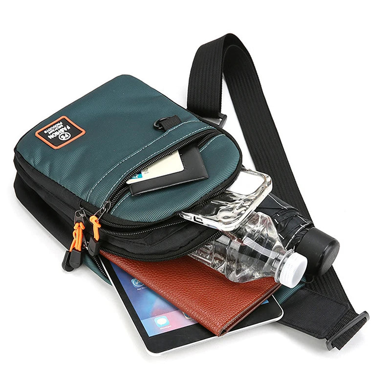 Fashion Men's Chest Bag Handbag Lightweight Oxford Fabric Crossbody Shoulder Bag Stylish Casual Waist Packs Male Chest Bag