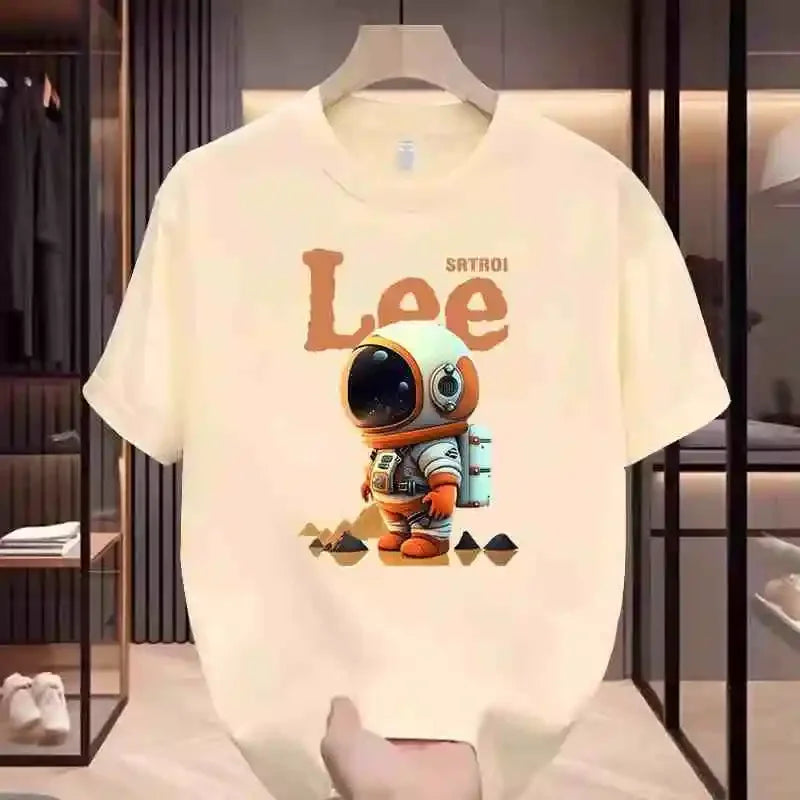 Cotton short-sleeved T-shirt men and women 2025 new summer design sense niche fashion brand