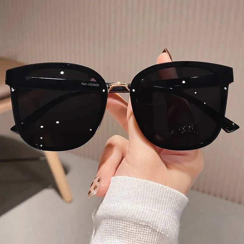Sunglasses for women, high-end and slimming, polarized sunscreen sunglasses, large square frame, men's driving glasses