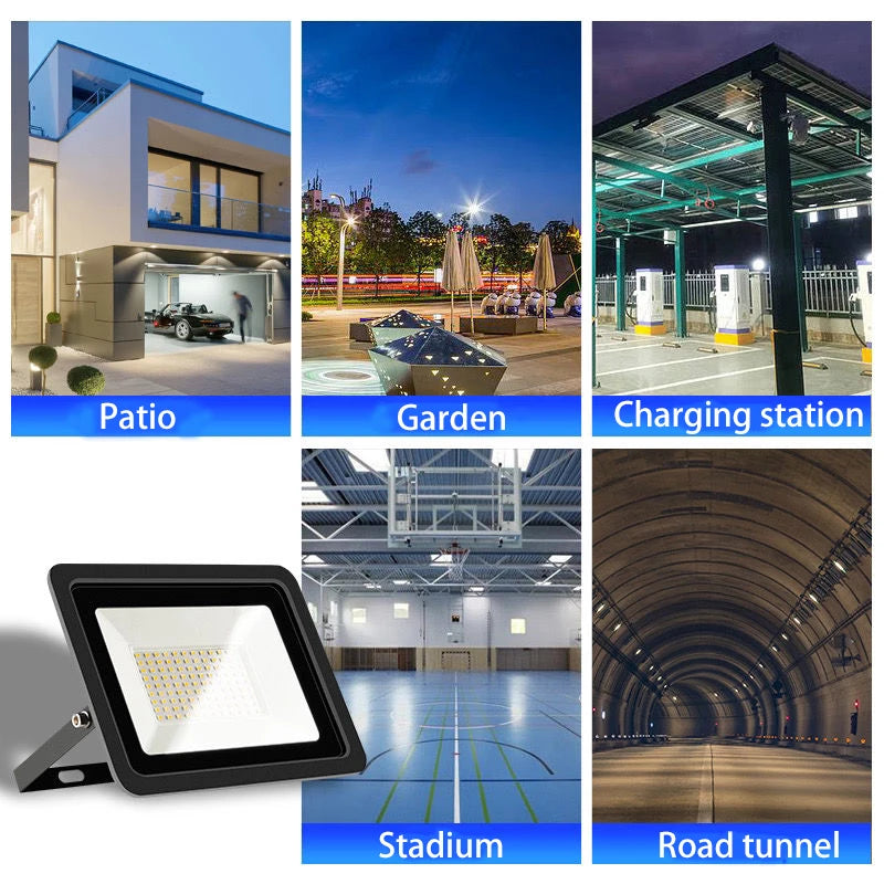 LED Flood Light AC220V 10W 20W 30W 50W 100W Outdoor IP68Waterproot Reflector Spotlight LED Projector Wall Floodlight Street Lamp