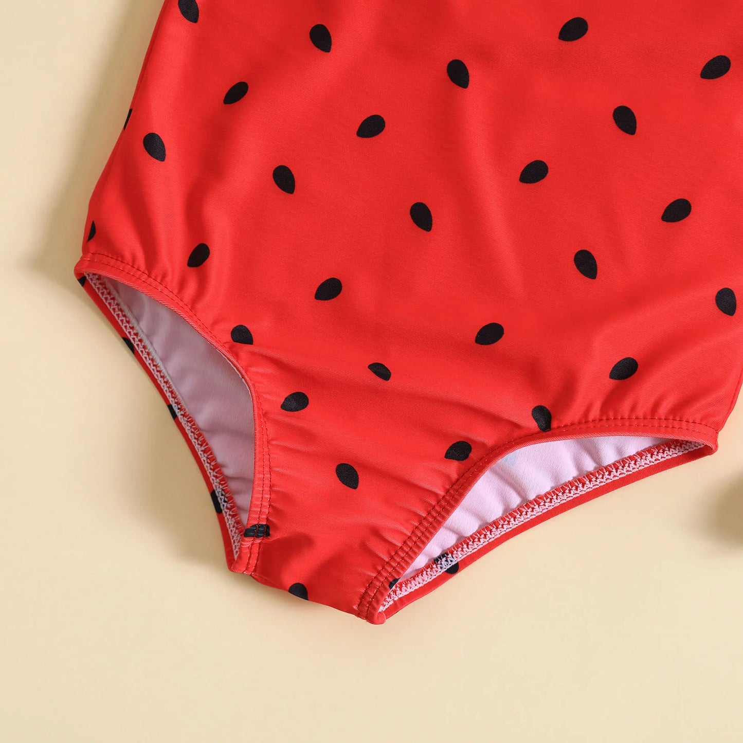 Kid Sleeveless Ruffle Strapless Cartoon Strawberry Print One Piece Swimsuit Bikini Swimwear 1 Piece Cartoon Sleeveless Swim Suit