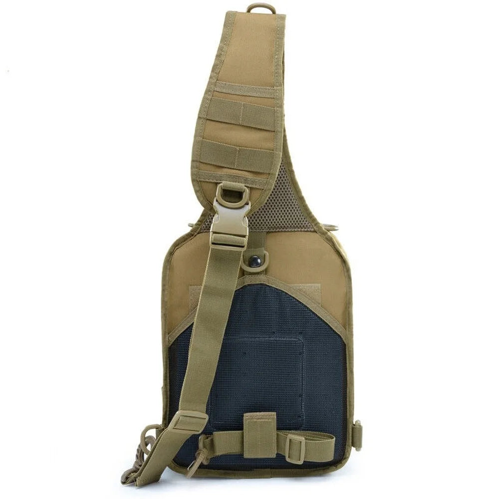 Tactical Shoulder Sling Bag Military Molle Men's Backpack EDC Molle Chest Pack Sling Bag for Fishing Hiking Camping