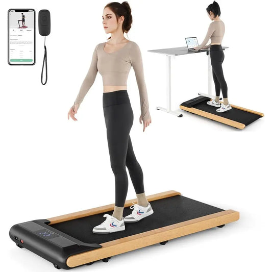 Compact Desk Treadmill - 2.25HP, Smart App, LED Display, 7-Layer Belt, 0.6-3.8 MPH for Home & Office