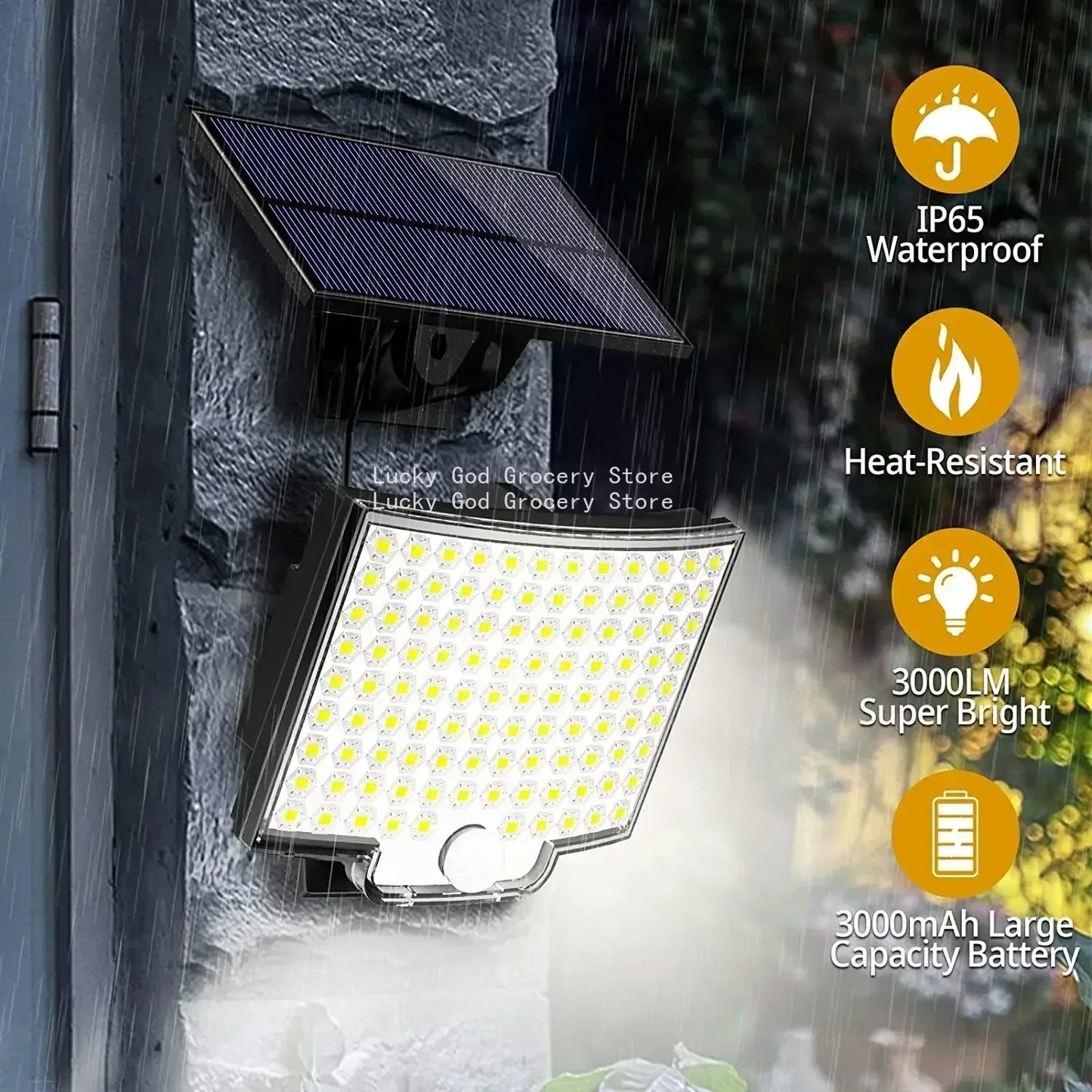 106 LED Solar Light Outdoor IP65 Waterproof Solar Street Lamp Garden Wall Lamp Super Bright Motion Sensor Light 3 Working Modes
