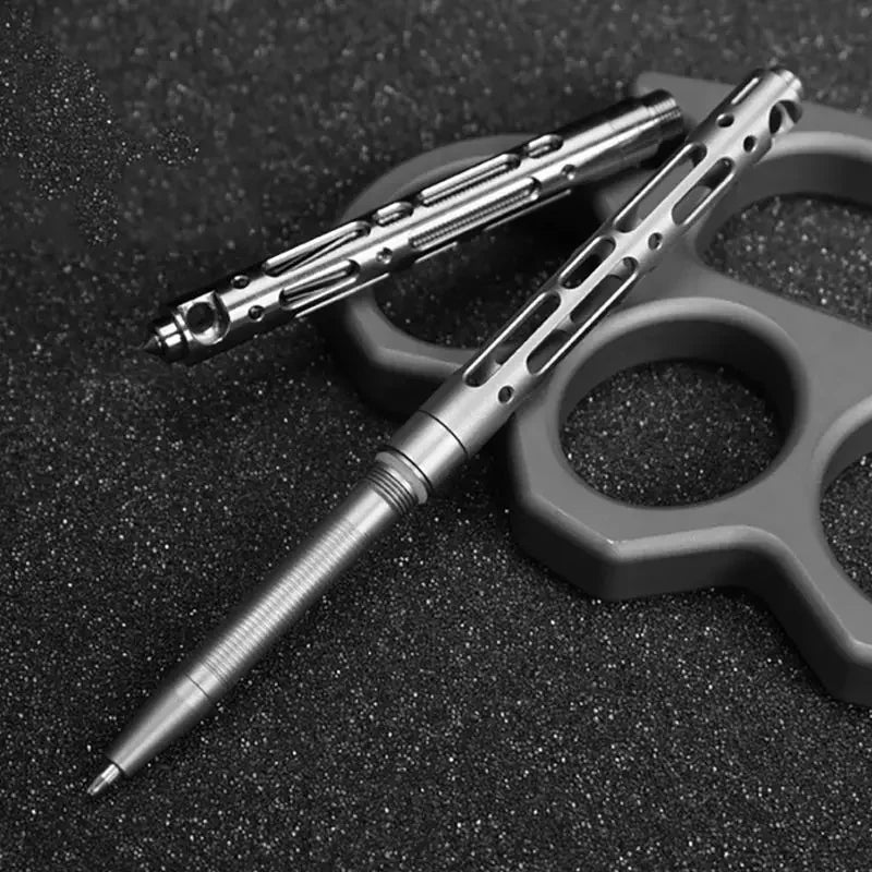 Titanium TC4 Tactical Pen Self Defense Outdoor Tool Keychain Portable Pocket Business Writing Pen Broken Window Tools wepons