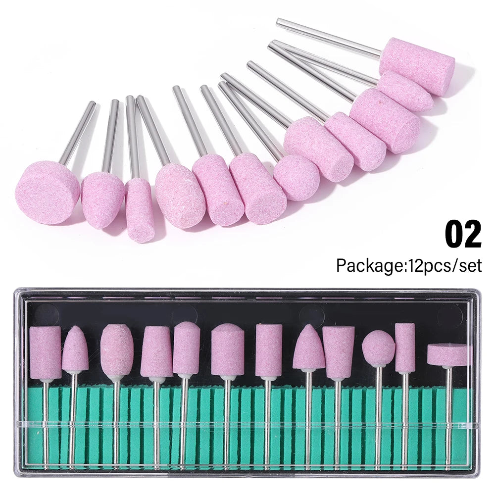 CNHIDS Nail Polishing Tools Electric Nail Drill Machine Pedicure Manicure Drill Set Milling Cutters Set Nail File Equipment