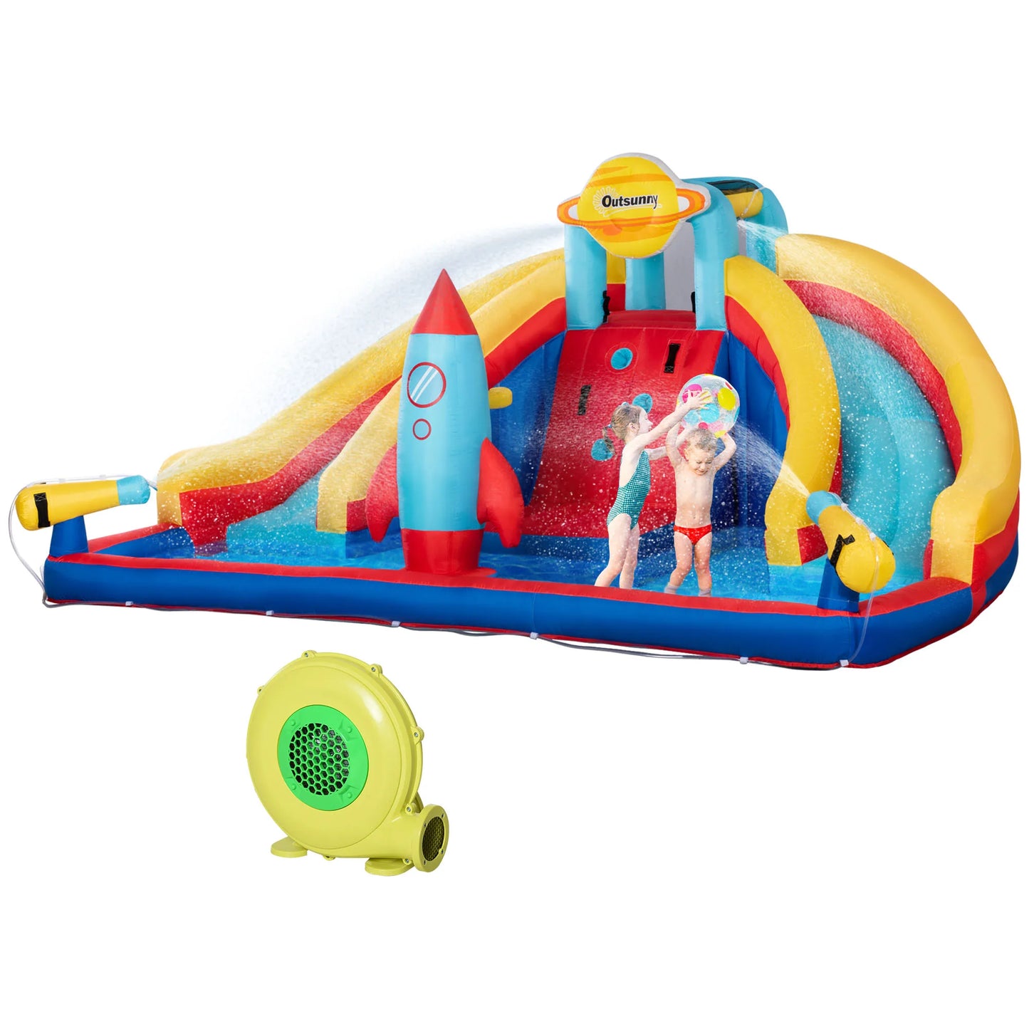 5-in-1 Backyard Inflatable Pool Large Outdoor Game for Birthday Party Activities