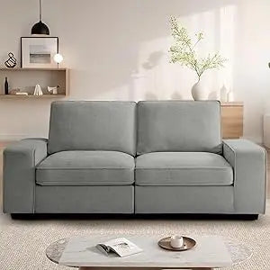 73" Modular Sofa Couch with Seat Storage, Modern 2-Seater Chenille Fabric Loveseat Sofa for Living Room, Office, Apartment with