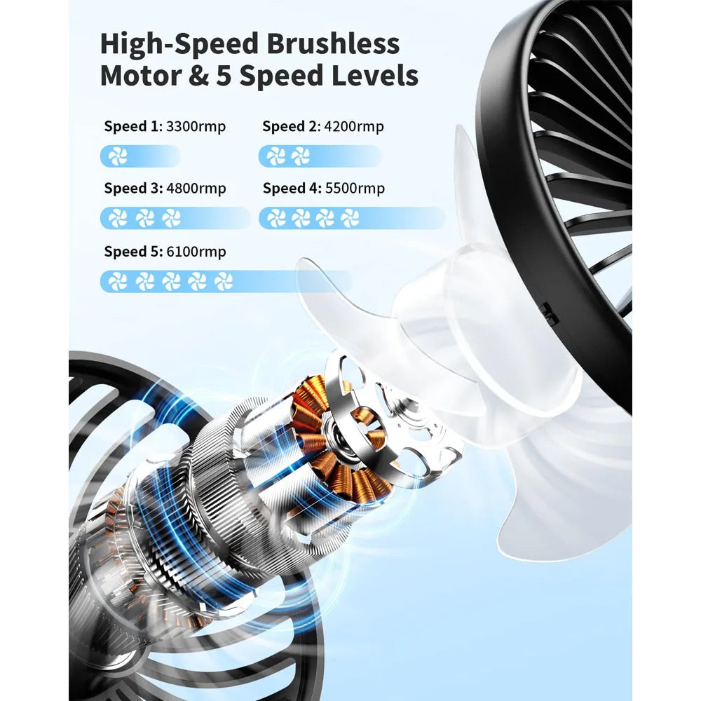 coldSky Handheld Fan Foldable Portable Fan with LED Display 3000mAh Battery Operated Mini Hand Held Fan for Travel Beach Outdoor