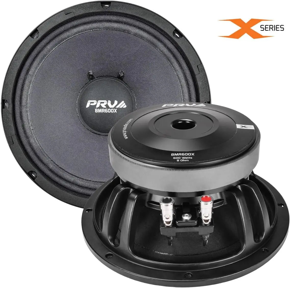 8 Inch Midrange Speaker 8MR600X, 600 Watts, 8 Ohm, 2 in Dual Layer Voice Coil, Pro Audio Speaker (Single)