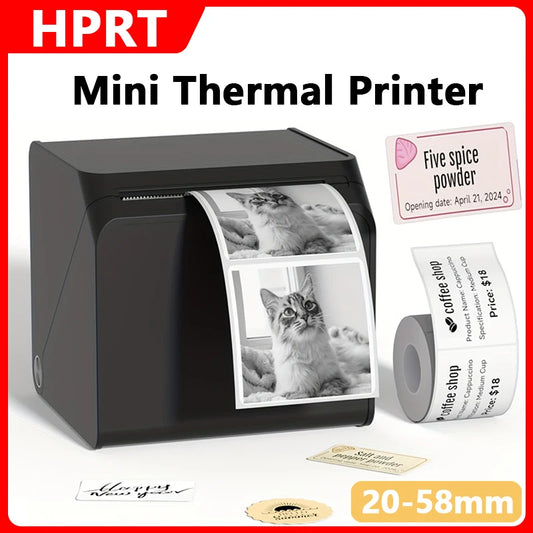 HPRT T260LR Portable Thermal Printer 203dpi Adhesive Sticker Desktop Printer Wireless High-Speed Barcode Maker Machine For Home