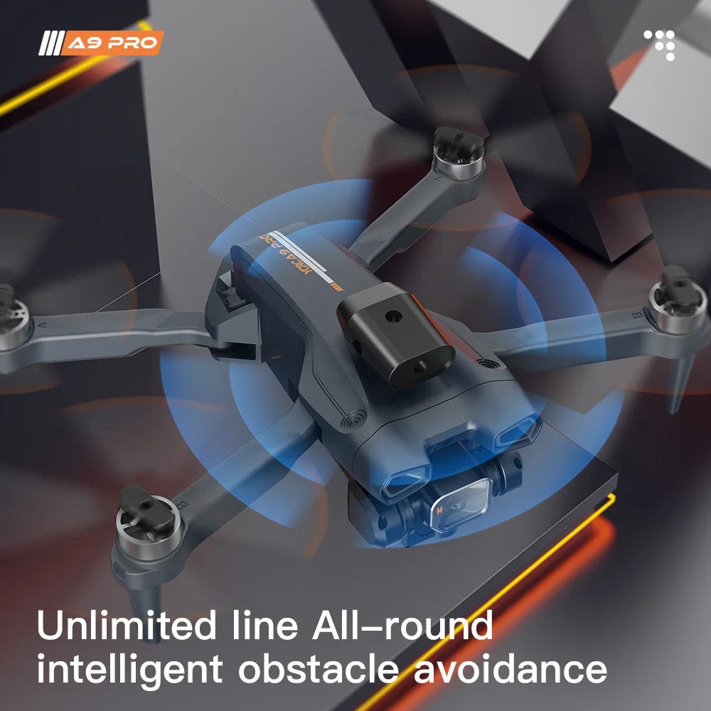 New A9 PRO 4K Drone 5G WIFI FPV 8K HD Camera Helicopter Brushless Foldable Obstacle Avoidance Professional RC Quadcopter Toy 3KM