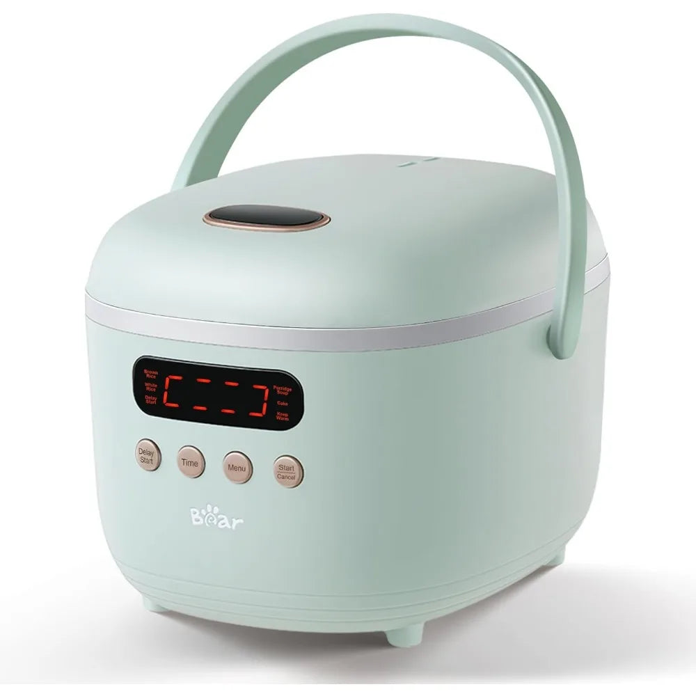 Bear Rice Cooker 4 Cups (UnCooked), Rice Cooker Small, 6 Cooking Functions, Advanced Fuzzy Logic Micom Technology, 24 Hours